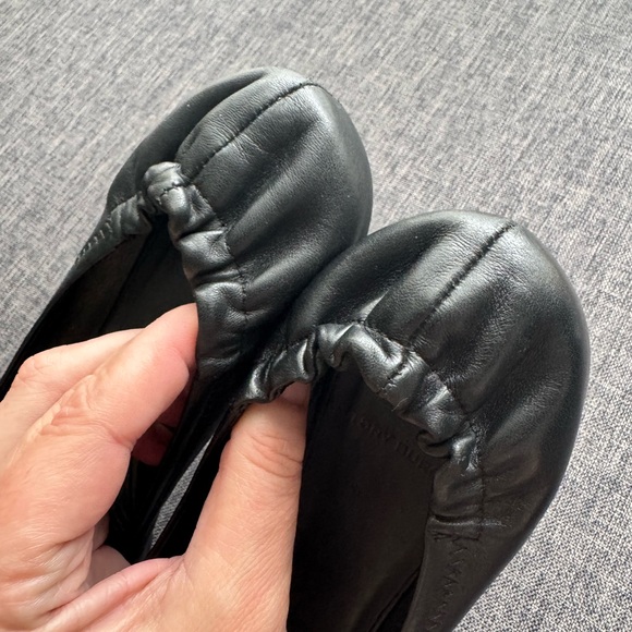 Tory Burch Black Leather Reva Logo Ballet Flats - Size 9 - Picture 7 of 14